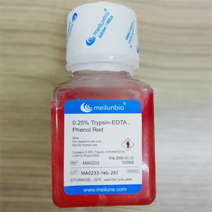 0.25% Trypsin-EDTA, Phenol Red (modified)